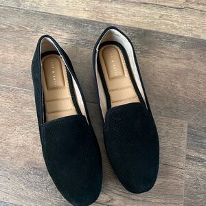Kelly & Katie Black Suede Slip-On Loafers